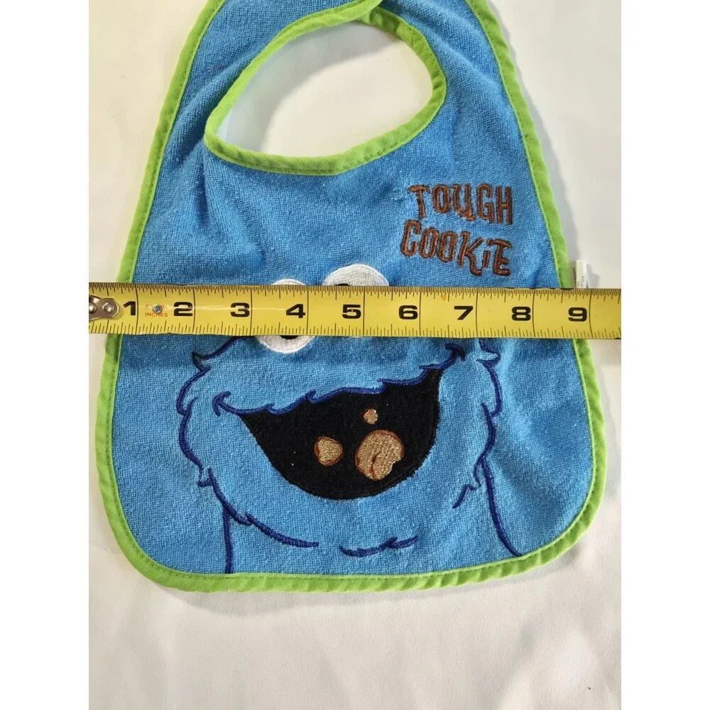 Sesame Street Cookie Monster Baby Bib – Blue Infant Feeding Accessory